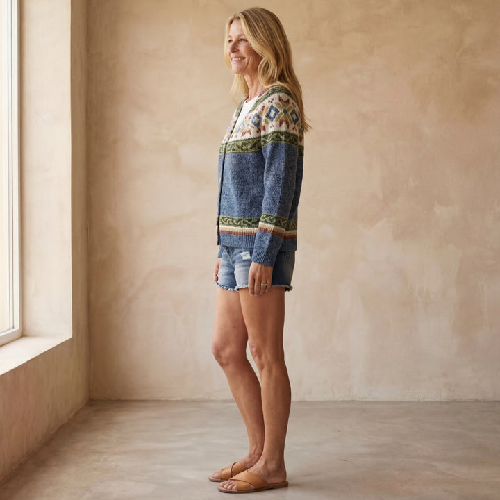 BIRANE - STRIPED COLOR CARDIGAN