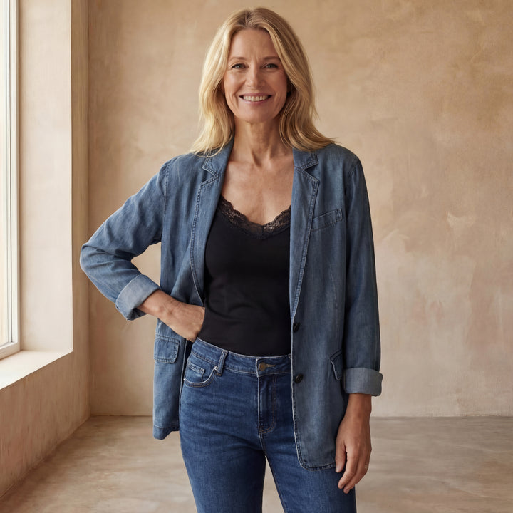 MIREIA - CASUAL DENIM BLAZER