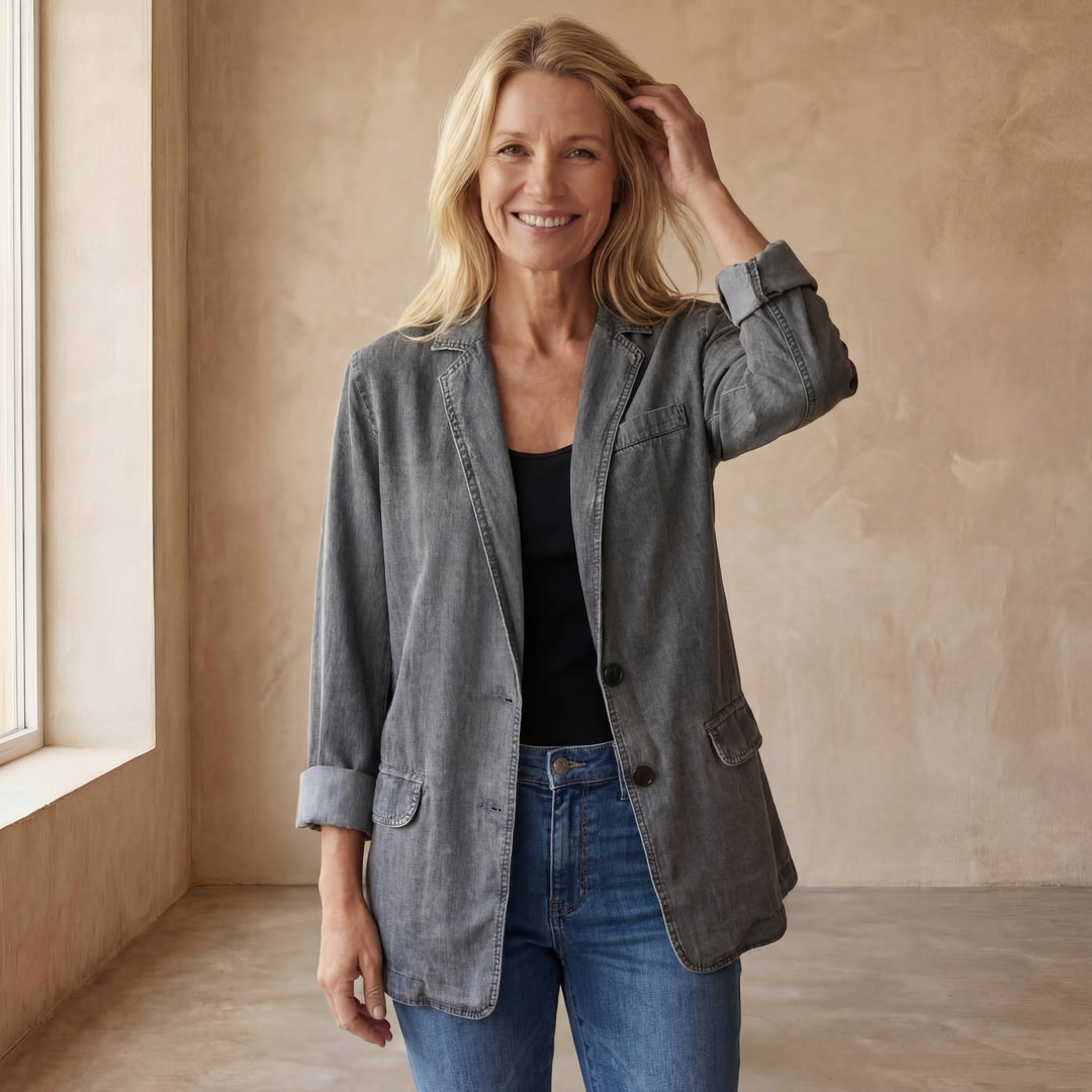MIREIA - CASUAL DENIM BLAZER