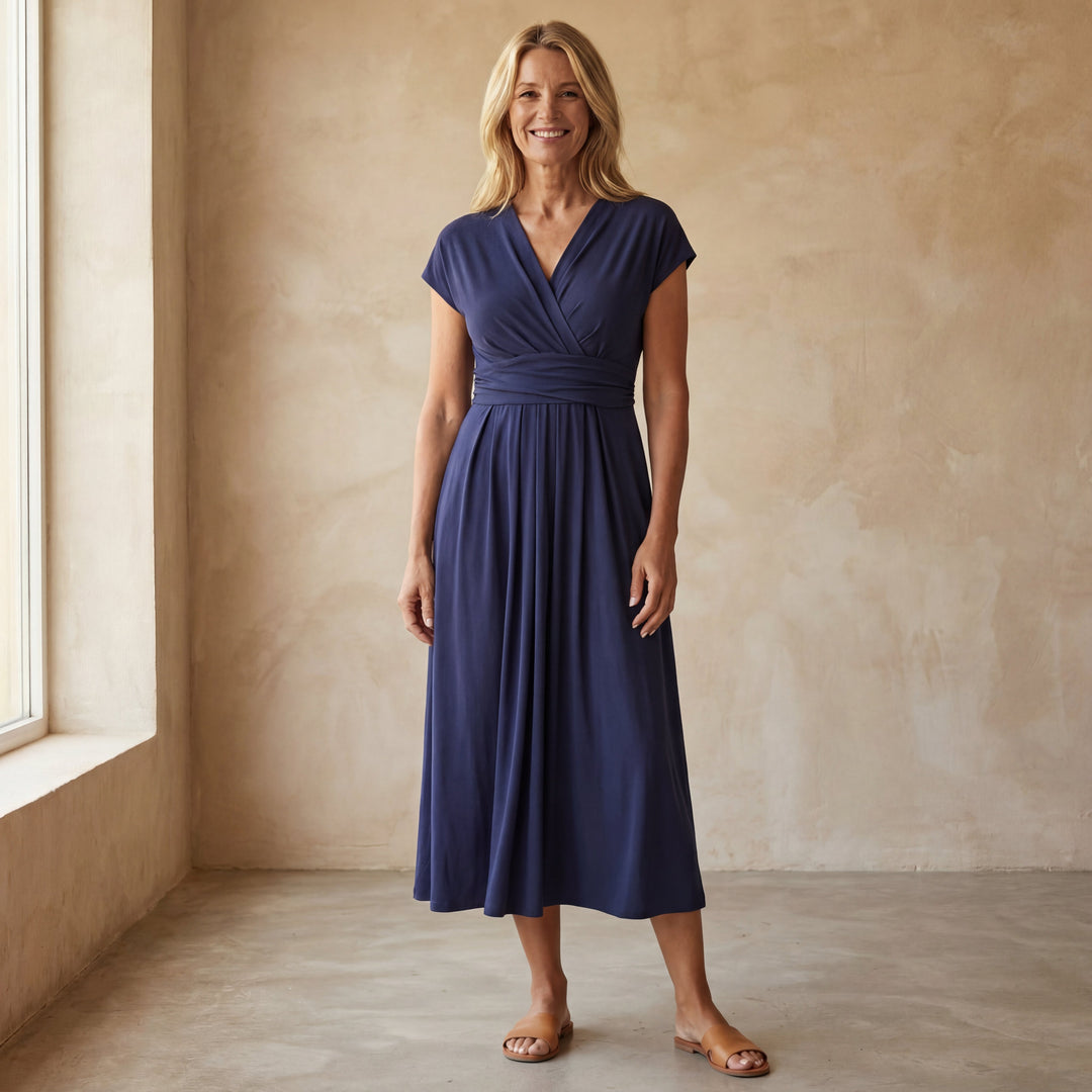 ILIANA - STYLISH V-NECK DRESS