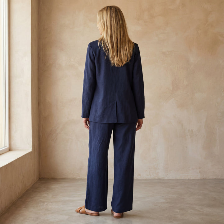 AINERA - Strapless Jumpsuit + Jacket Style Commuting Set