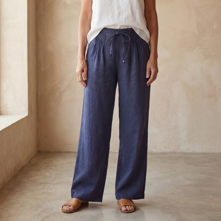 CAMILIA - COTTON AND LINEN PANTS