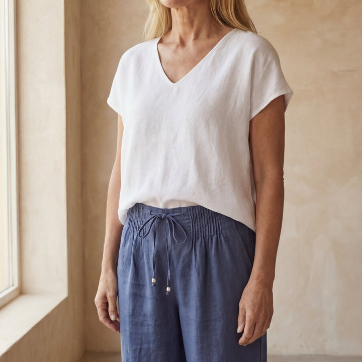 CAMILIA - COTTON AND LINEN PANTS