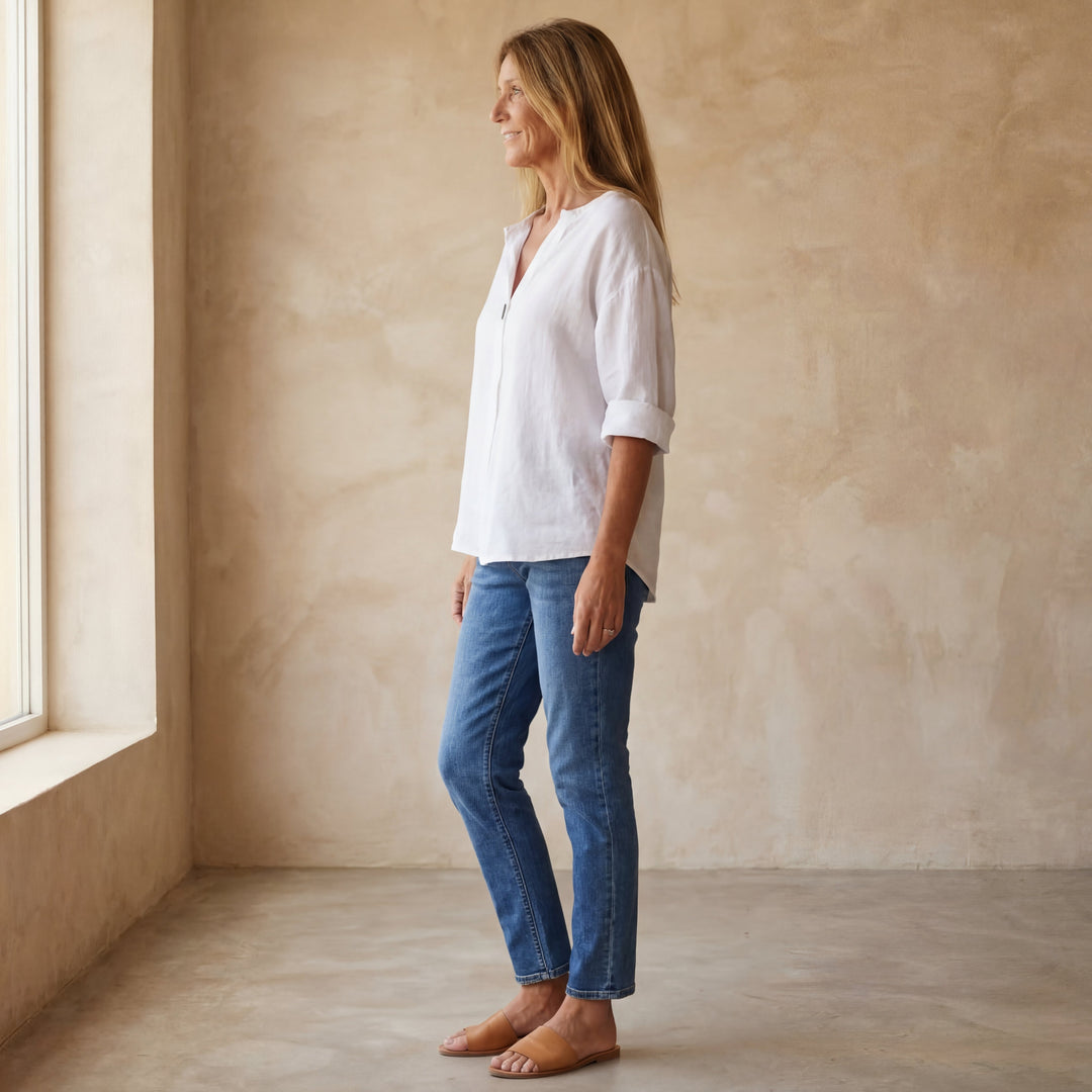 ARAI - Cotton And Linen Button Top