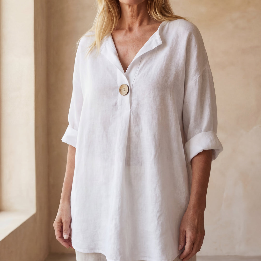 ARAI - Cotton And Linen Button Top