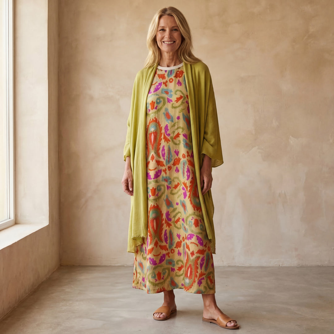 AINA - Dress & Shawl Set