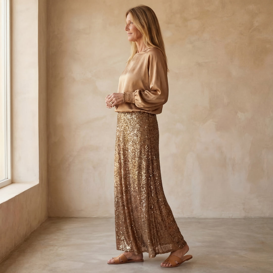 BOHEME - Satin Top & Sequin Skirt Set