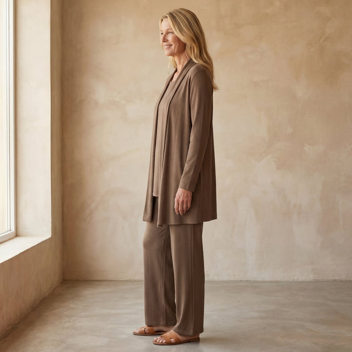 ROSINA - Cardigan, Top & Trouser Set