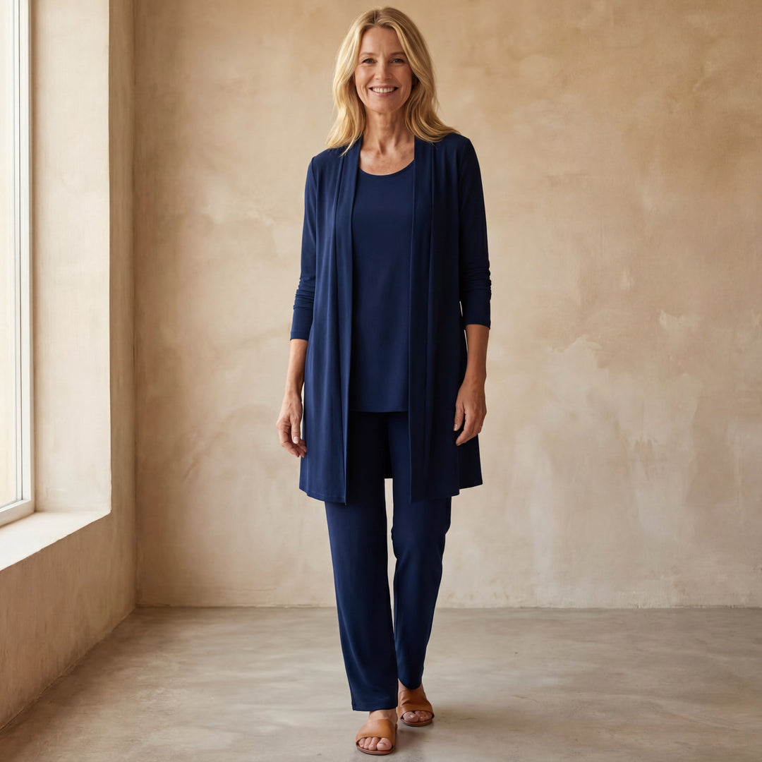 ROSINA - Cardigan, Top & Trouser Set