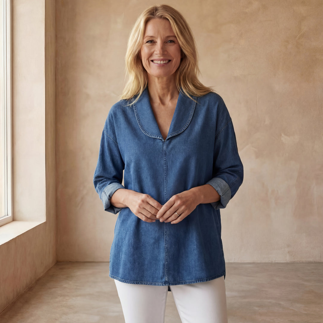 ANADASA - RETRO DENIM TOP