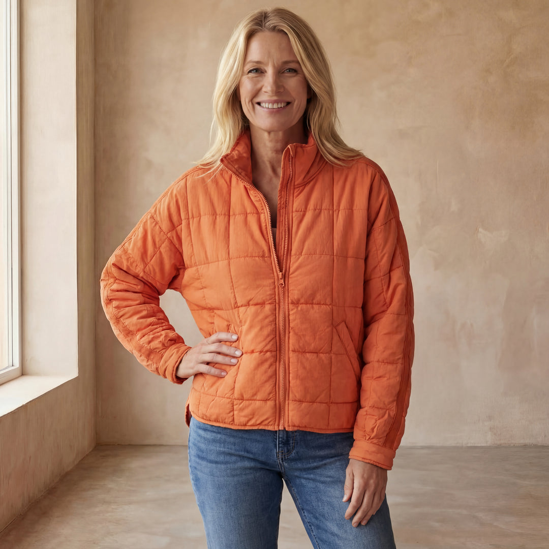 APARILA - Lightweight Compact Zip Puffer Jacket