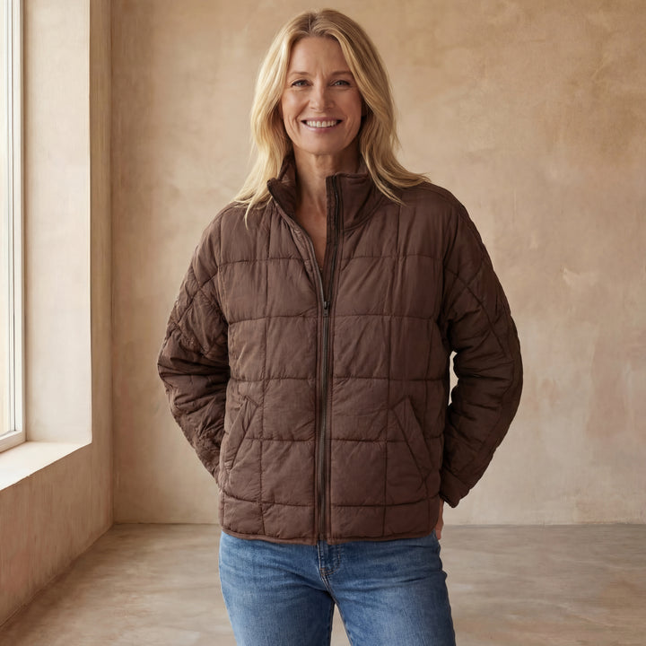 APARILA - Lightweight Compact Zip Puffer Jacket