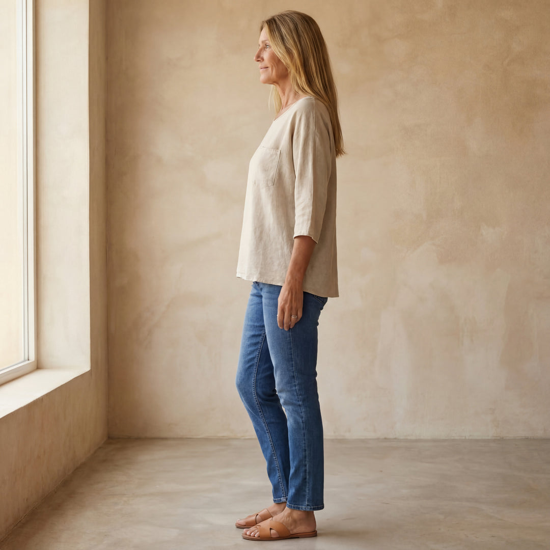 CEMAGI - Casual Cotton and Linen T-shirt