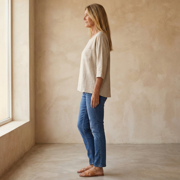 CEMAGI - Casual Cotton and Linen T-shirt
