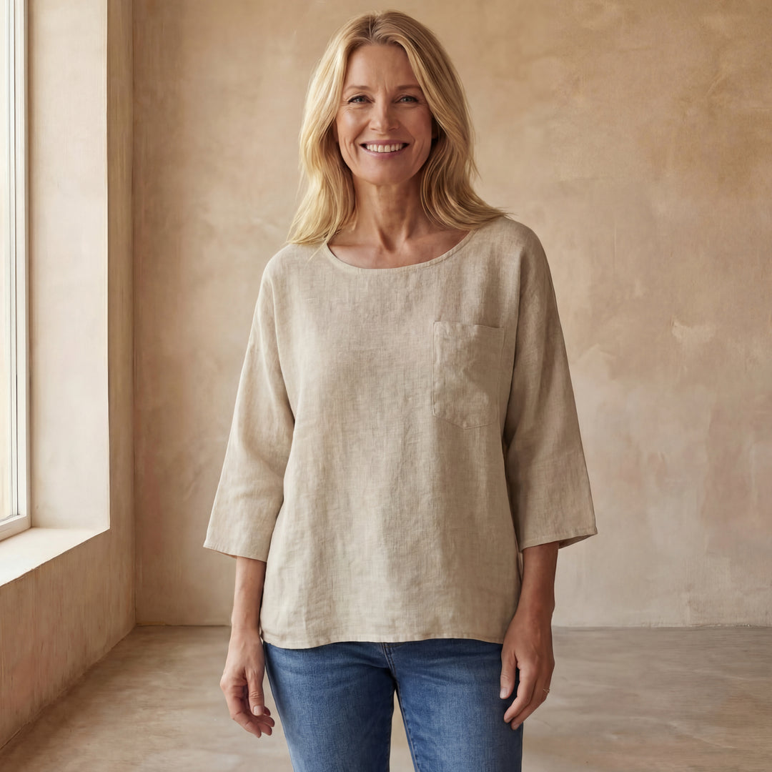 CEMAGI - Casual Cotton and Linen T-shirt