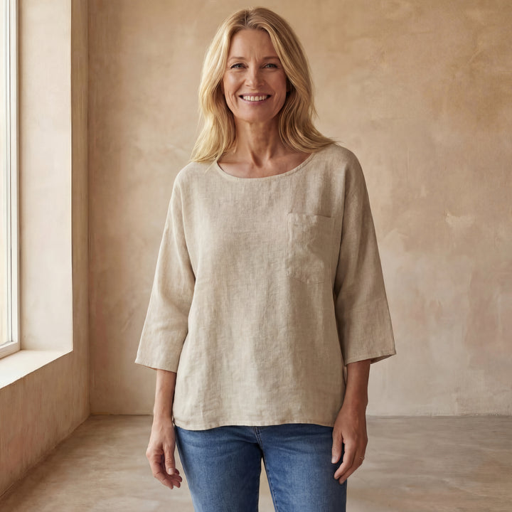 CEMAGI - Casual Cotton and Linen T-shirt