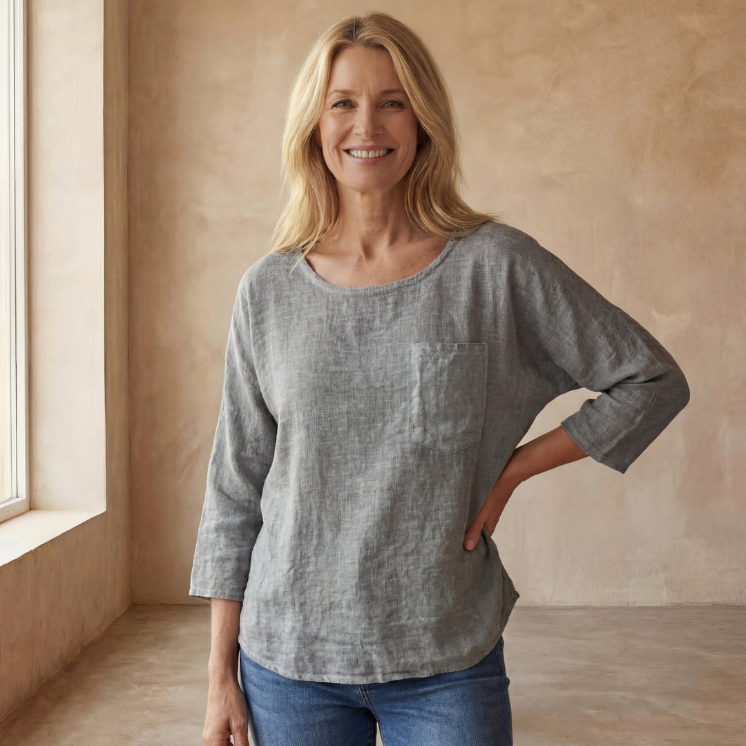 CEMAGI - Casual Cotton and Linen T-shirt