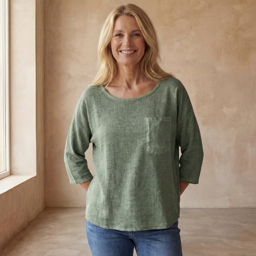 CEMAGI - Casual Cotton and Linen T-shirt