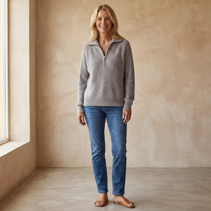 VIOLET - CASUAL LONG SLEEVE KNIT SWEATER