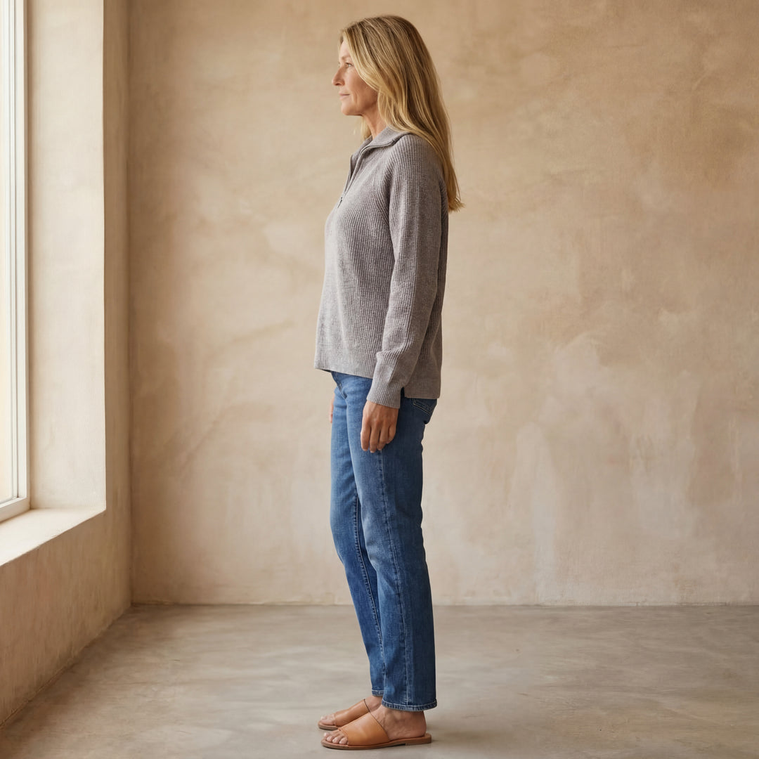 VIOLET - CASUAL LONG SLEEVE KNIT SWEATER