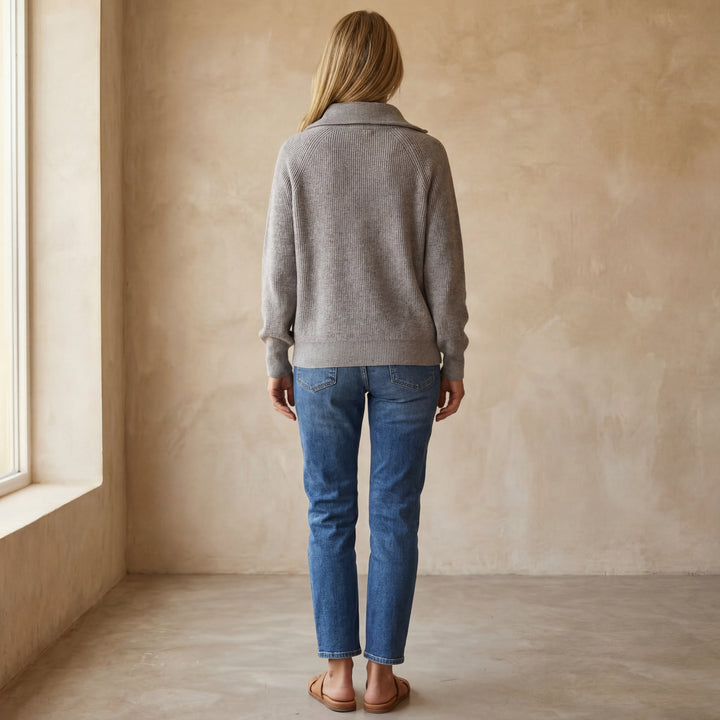 VIOLET - CASUAL LONG SLEEVE KNIT SWEATER