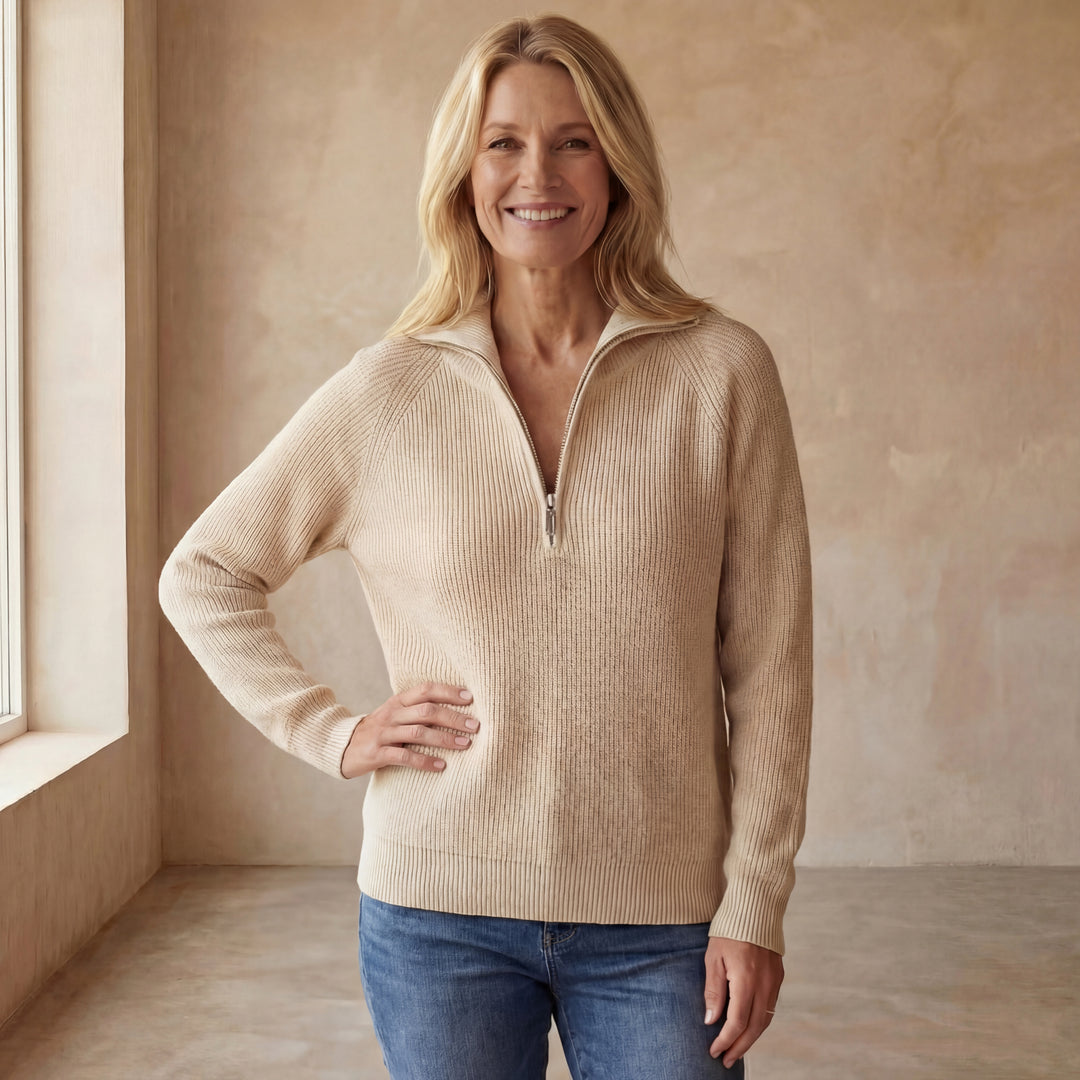VIOLET - CASUAL LONG SLEEVE KNIT SWEATER