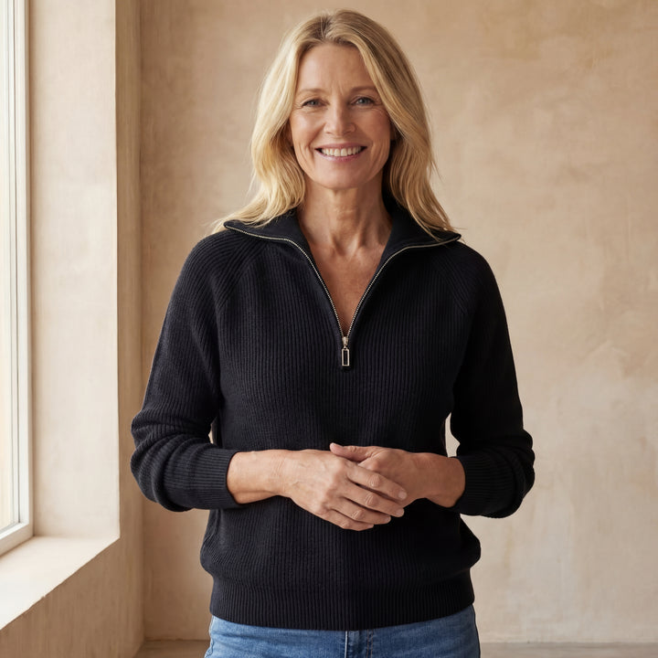 VIOLET - CASUAL LONG SLEEVE KNIT SWEATER