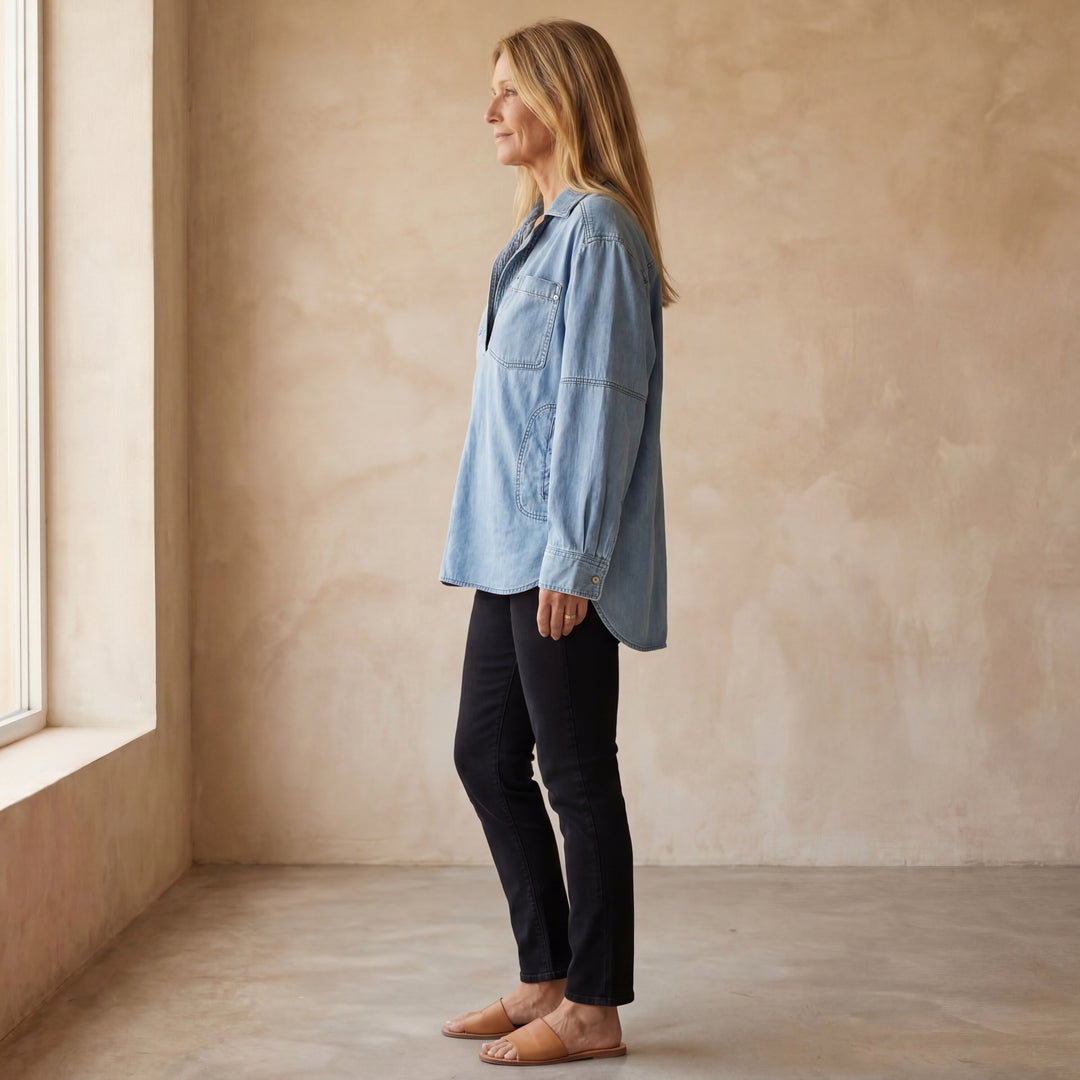 MIERESA - Oversized Denim Pullover