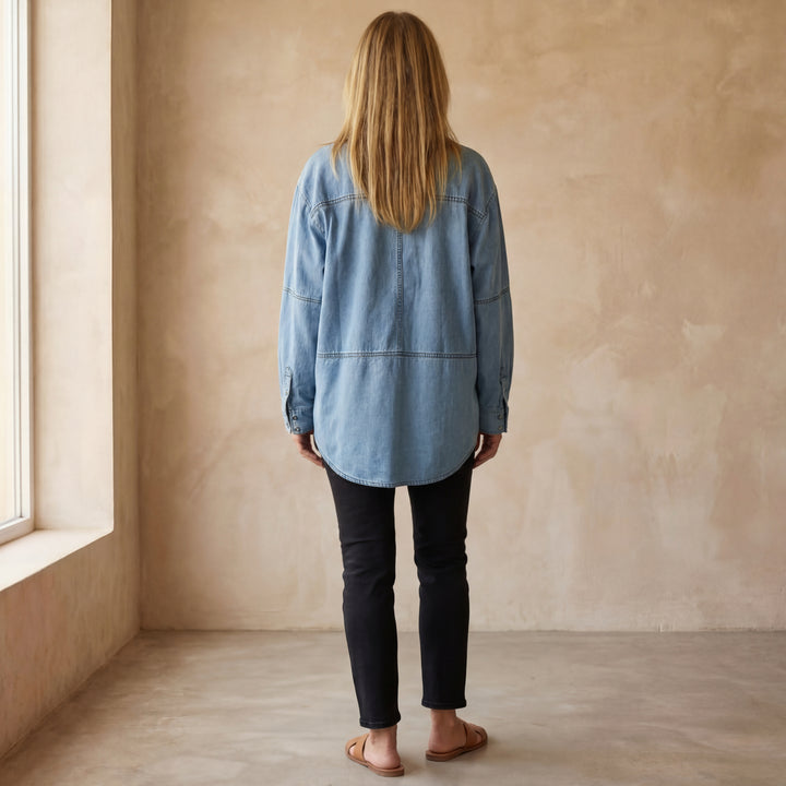 MIERESA - Oversized Denim Pullover