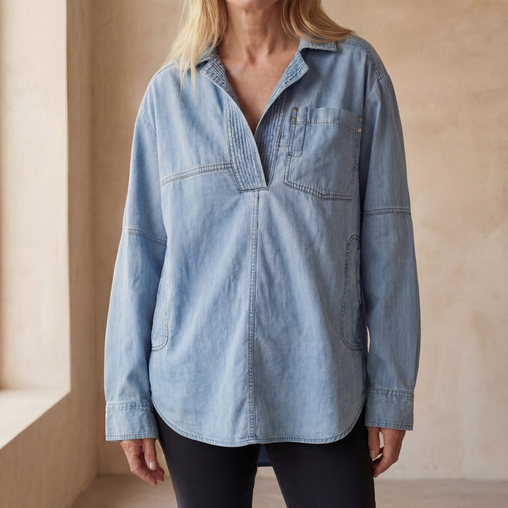 MIERESA - Oversized Denim Pullover