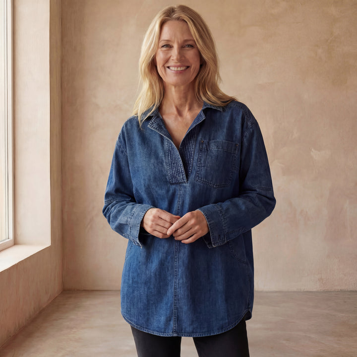 MIERESA - Oversized Denim Pullover