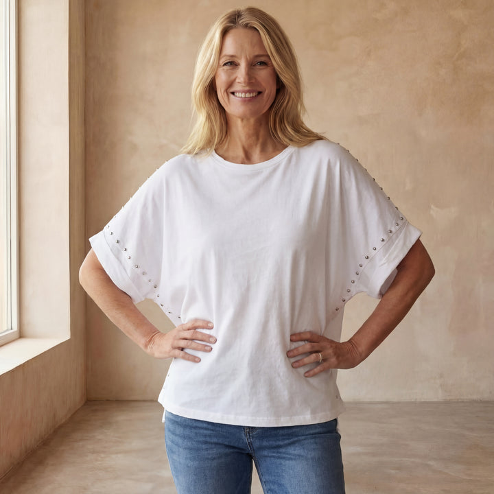 BELLA - STUDDED OVERSIZED TEE