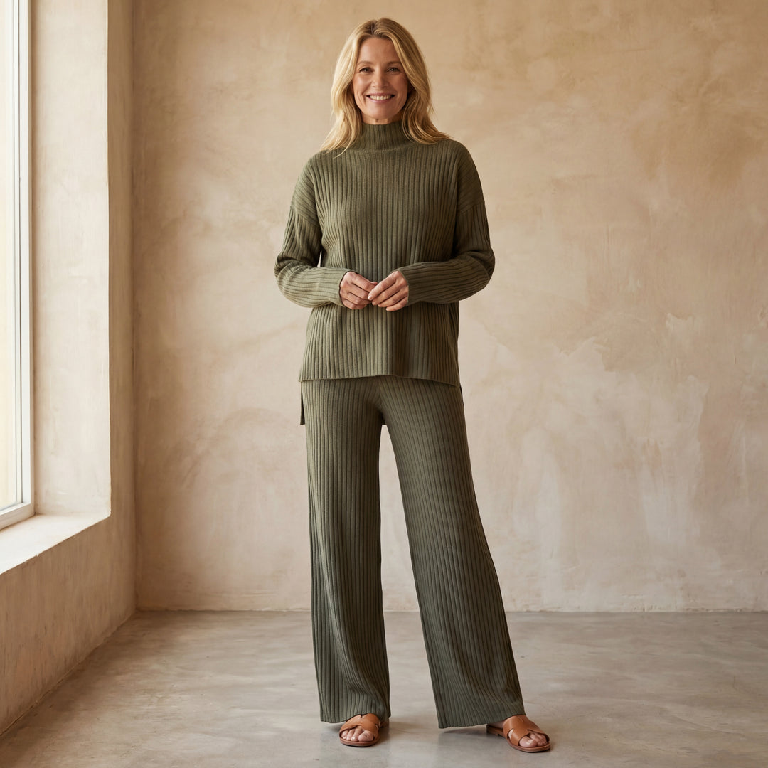 ZILAS - Chic slit casual two-piece set