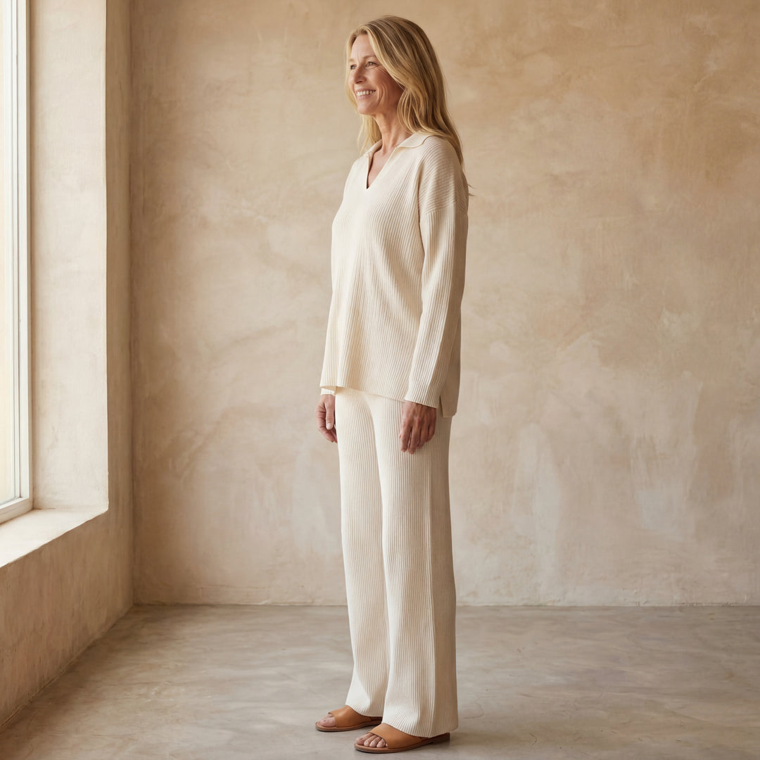 CORIA - Casual knitted two-piece set
