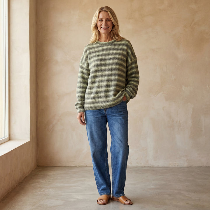 SARA - Striped Knit Sweater