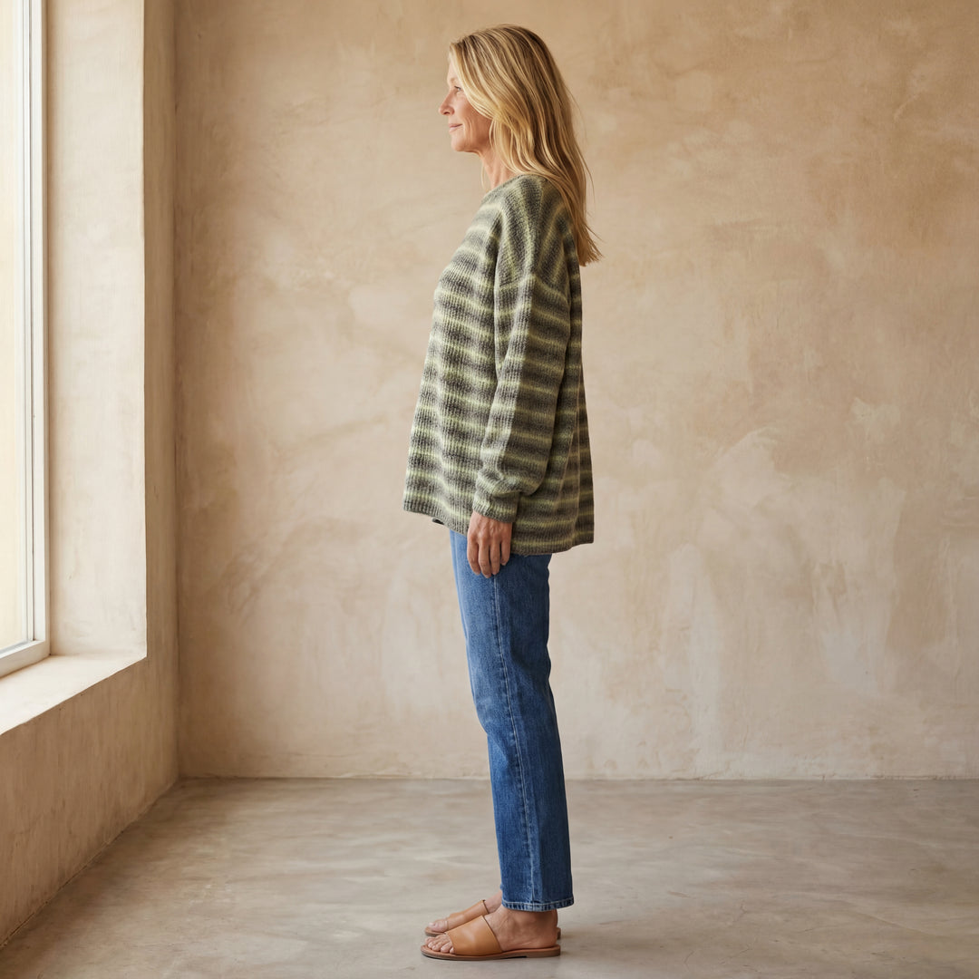 SARA - Striped Knit Sweater
