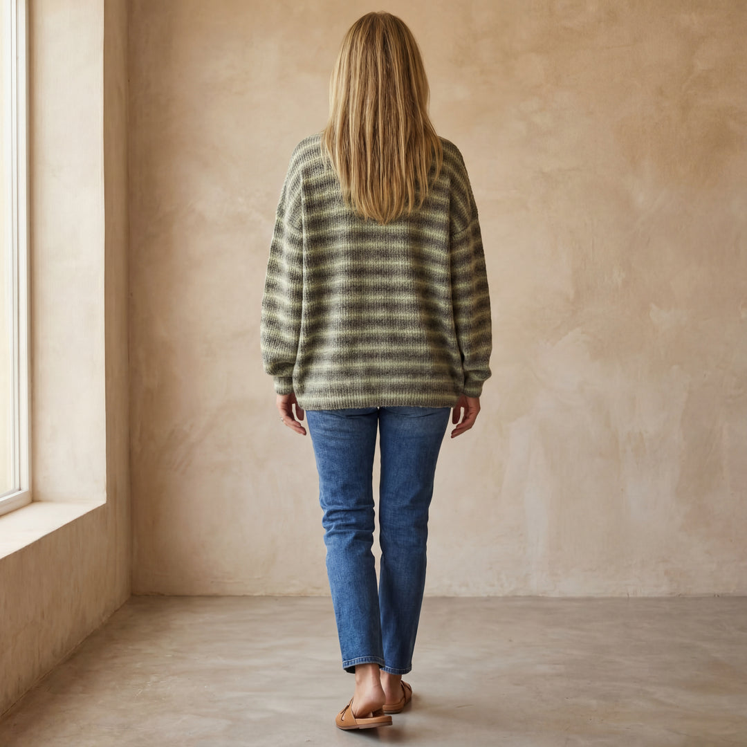 SARA - Striped Knit Sweater