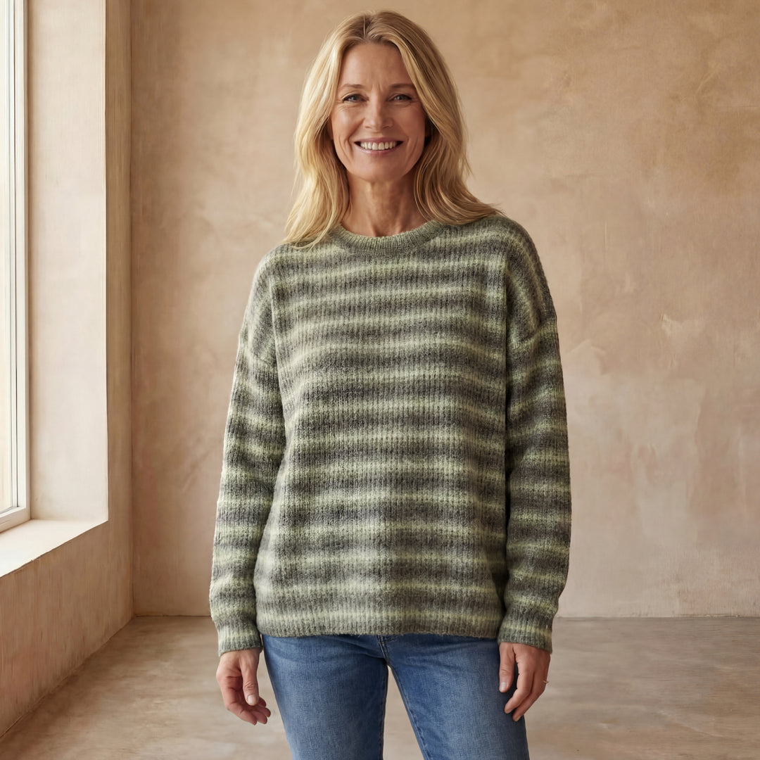 SARA - Striped Knit Sweater
