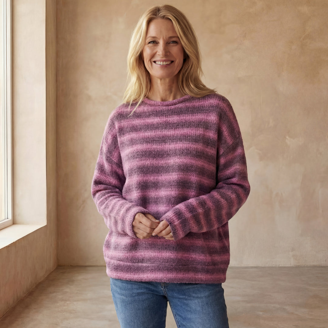 SARA - Striped Knit Sweater