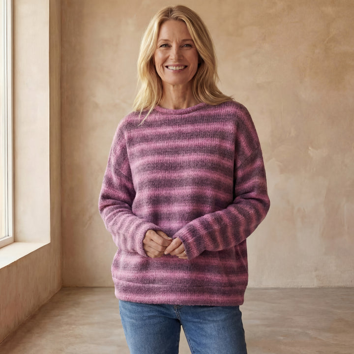 SARA - Striped Knit Sweater