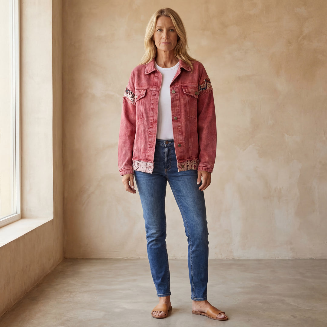 EVA - Denim Patchwork Casual Jacket