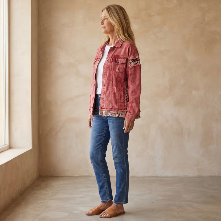 EVA - Denim Patchwork Casual Jacket