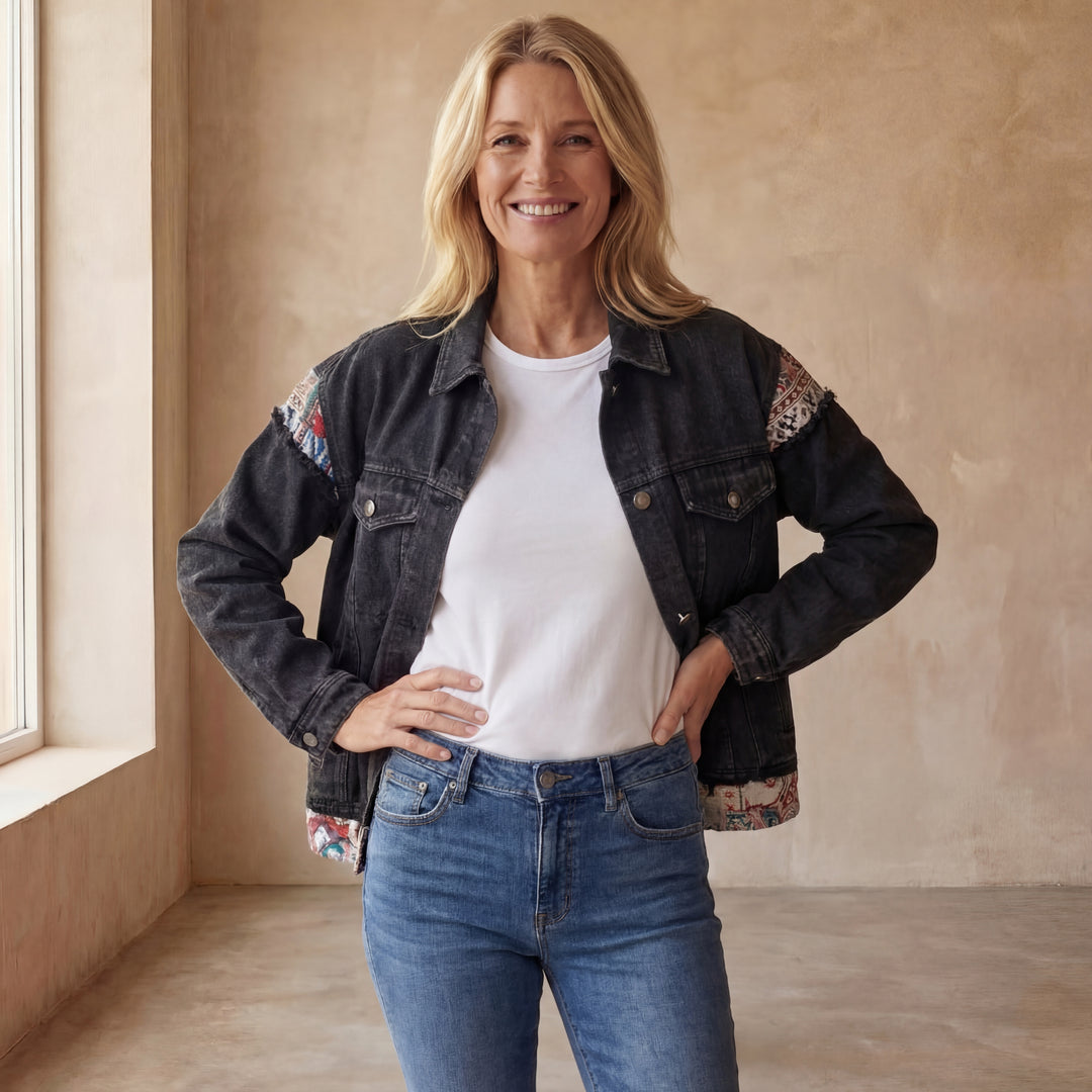 EVA - Denim Patchwork Casual Jacket