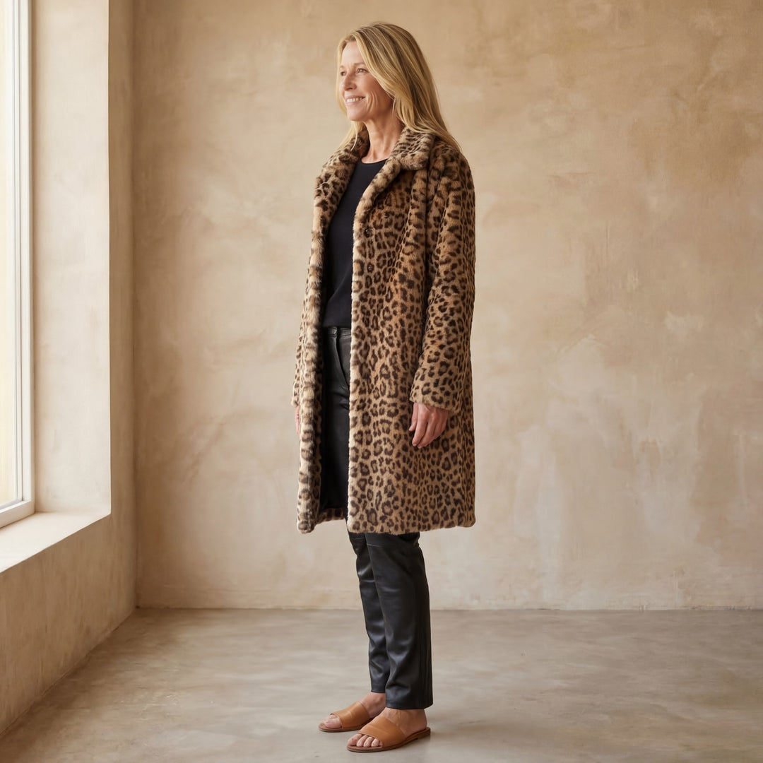 LEIA - Leopard Long Soft Jacket