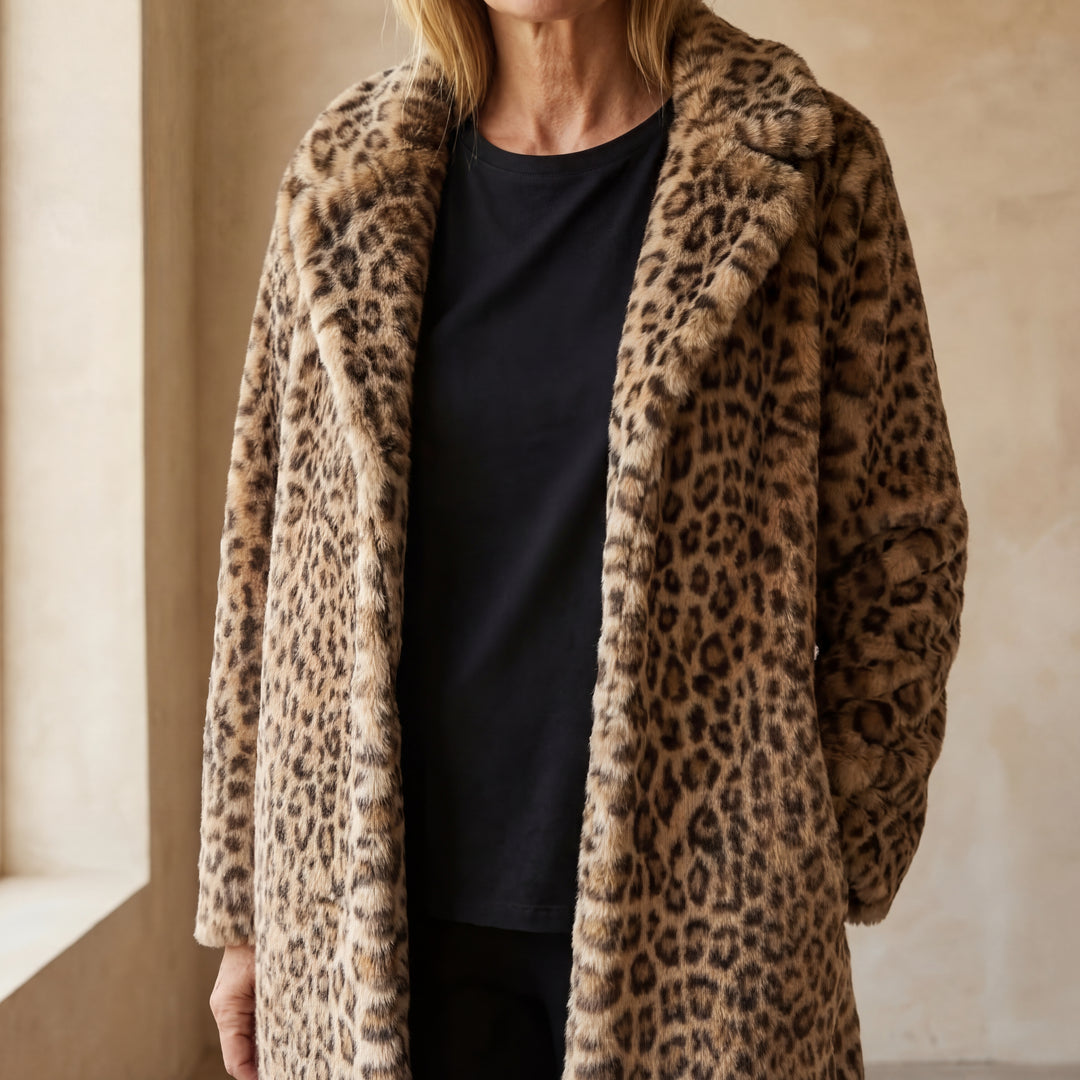 LEIA - Leopard Long Soft Jacket