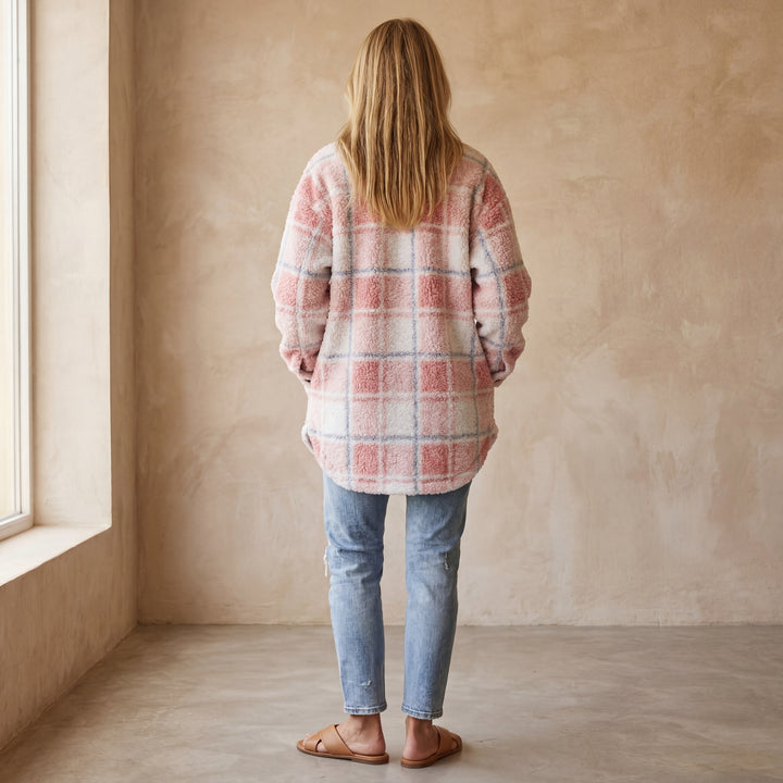 ELINARA - Polar Fleece Plaid Jacket