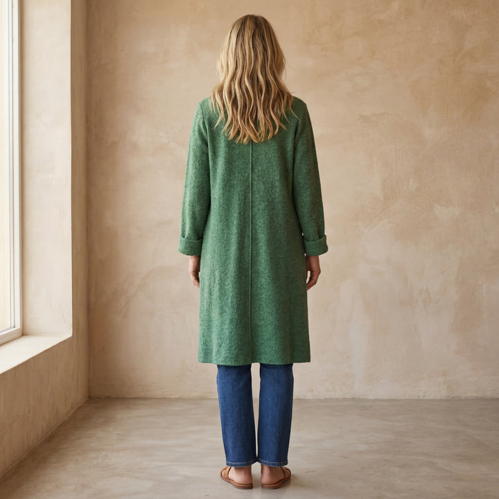 MAILA - Casual long coat with lapels