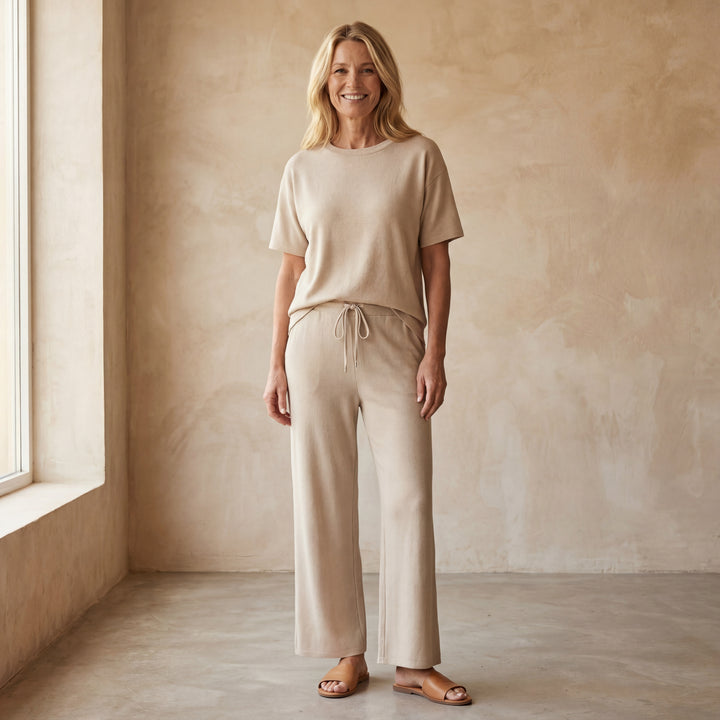 ASANARE - Soft Casual Top and Pants Set