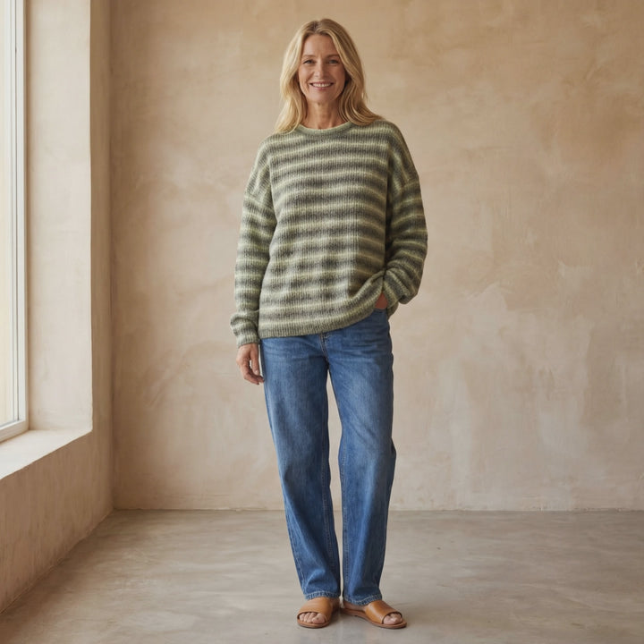 SARA - Striped Knit Sweater