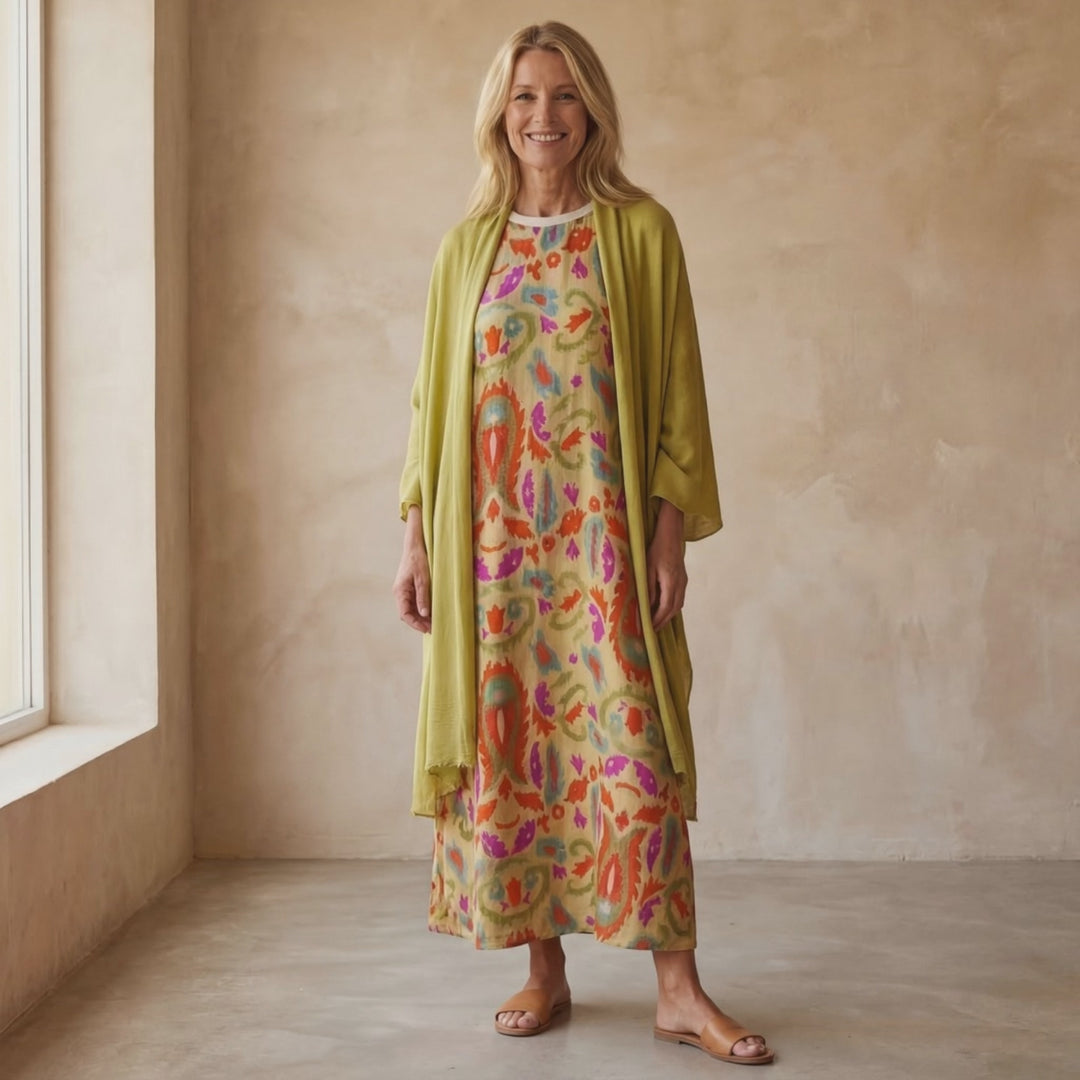 AINA - Dress & Shawl Set